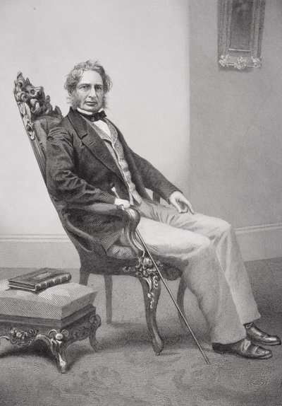 Portrett av Henry Wadsworth Longfellow (1807-82) av Alonzo Chappel