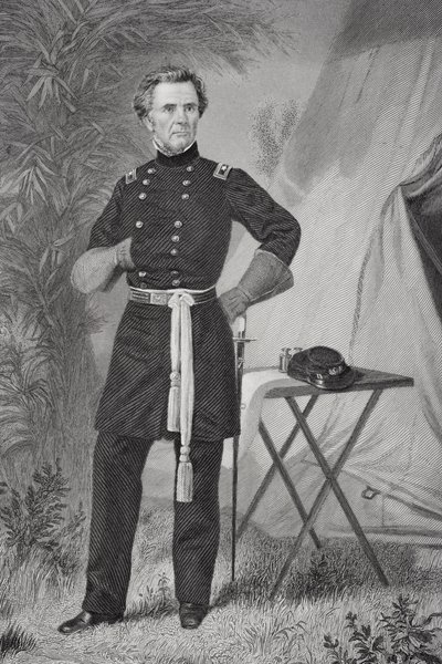 Portrett av Ormsby MacKnight Mitchel (1809-62) (litho) av Alonzo Chappel