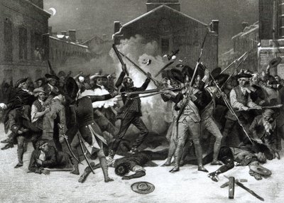 Boston-massakren, 5. mars 1770 av Alonzo Chappel