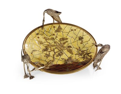 Cup (Tazza), intarsia av Ferdinand Duvinage, andre halvdel av 1800-tallet (sølv og forgylt bronse, elfenben og tre) (se også 476612) av Alphonse Gustave Giroux