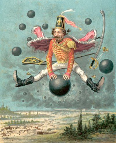Baron Munchausens eventyr (chromolitho) av Alphonse Adolphe Bichard