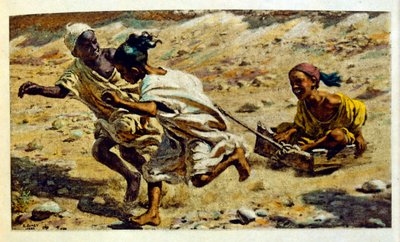 Illustrasjon av Dinet fra «Mirages» Scener fra arabisk liv. 1906. Mirages, Scenes De La Vie Arab ble illustrert av Etienne Dinet med kommentarer av Silman Ben Ibrahim Bamer. Nasreddine Dinet ble født som Alphonse-Etienne Dinet; (1861-1929) var fransk av Alphonse Etienne Dinet