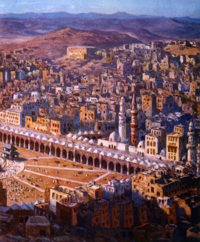 Utsikt over Mekka, 1918 av Alphonse Etienne Dinet
