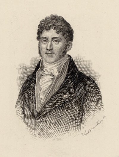 Portrett av komponisten Étienne Nicolas Méhul 1763-1817. av Alphonse Lamotte