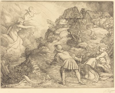 Allegori om bonden og formuen Bonden og formuen: Allegorisk emne. av Alphonse Legros