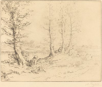 Langs elven Le long de la rive. av Alphonse Legros