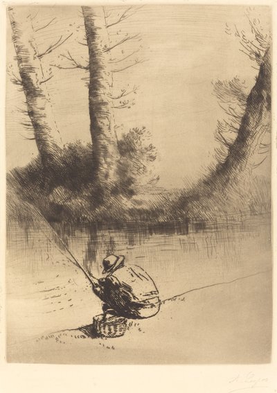 Angler Fiskeren. av Alphonse Legros