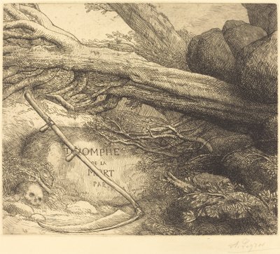 Avalanche: Frontispice for Triumph of Death av Alphonse Legros