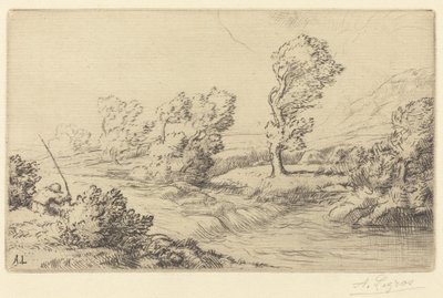Banks of the Marne Edge of the Marne. av Alphonse Legros