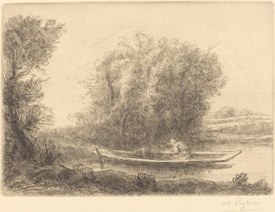 Bend in the River (Un coin de riviere) av Alphonse Legros