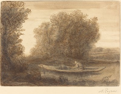 Bøy i elven Un coin de riviere. av Alphonse Legros