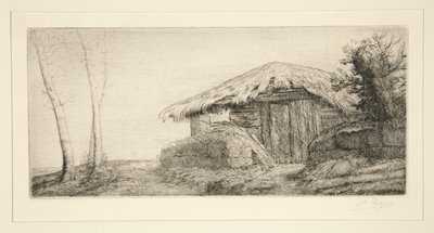 Sauefjøs i åssiden (Shepherd av Alphonse Legros