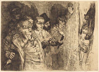 Black Cat Den svarte katten. av Alphonse Legros