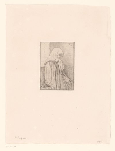 Bretonsk kvinne med skjerf av Alphonse Legros