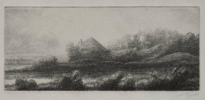Hytte i myra. av Alphonse Legros