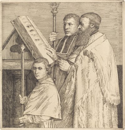 Korister, 2. plate (Le lutrin) av Alphonse Legros
