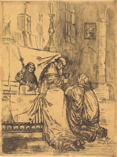 Nattverd i Saint-Médard-kirken av Alphonse Legros