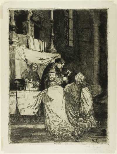 Nattverd i St. Médard-kirken av Alphonse Legros