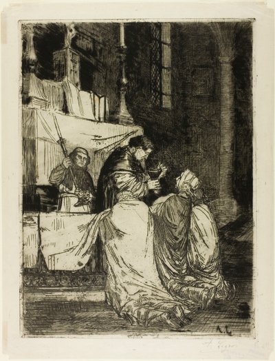 Nattverd i St. Médard-kirken av Alphonse Legros