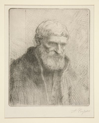 Etude de vieillard (Studium av en gammel mann) av Alphonse Legros