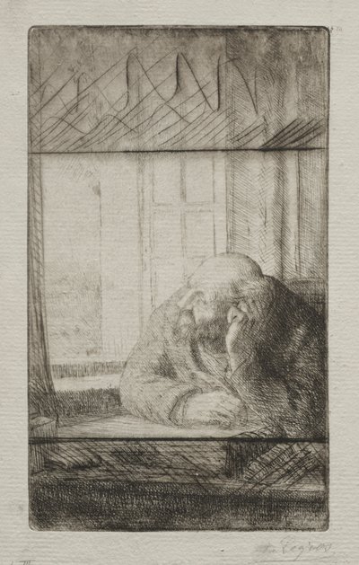 Kveld ved vinduet av Alphonse Legros