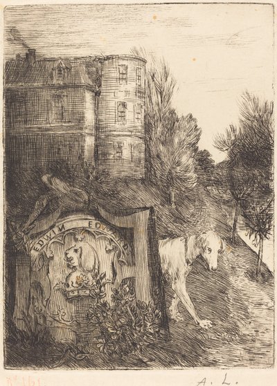 Eks-Libris Edwin Edwards. av Alphonse Legros