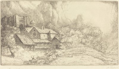 Gård ved klosteret Gården ved klosteret. av Alphonse Legros