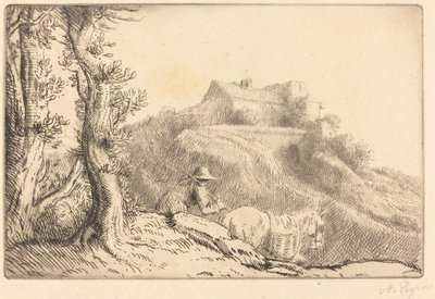 Gård på en høyde av Alphonse Legros
