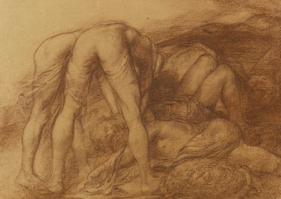 Figurer som fjerner døde soldater av Alphonse Legros