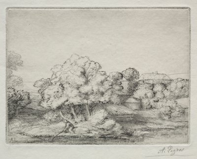 Hamlet nær innsjøen av Alphonse Legros