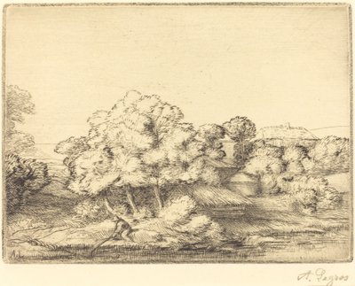 Hamlet nær innsjøen av Alphonse Legros