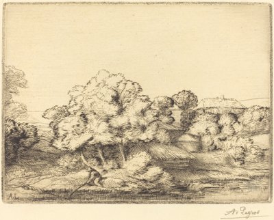 Hamlet nær innsjøen av Alphonse Legros
