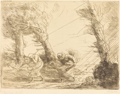 Høstmaskiner overrasket av stormen av Alphonse Legros