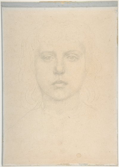 Hodestudie av en jente av Alphonse Legros