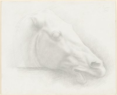 Hodet til en hest fra Parthenon av Alphonse Legros
