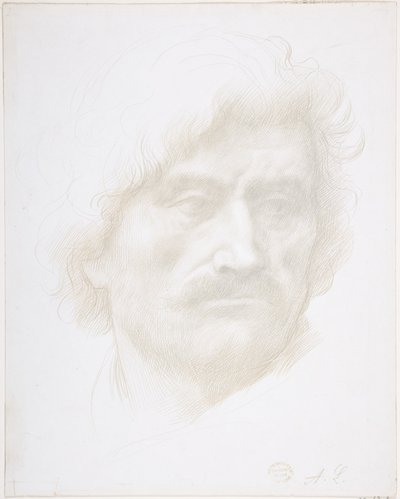 Hode av en mann av Alphonse Legros