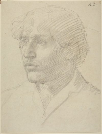 Hodestudie av en mann av Alphonse Legros