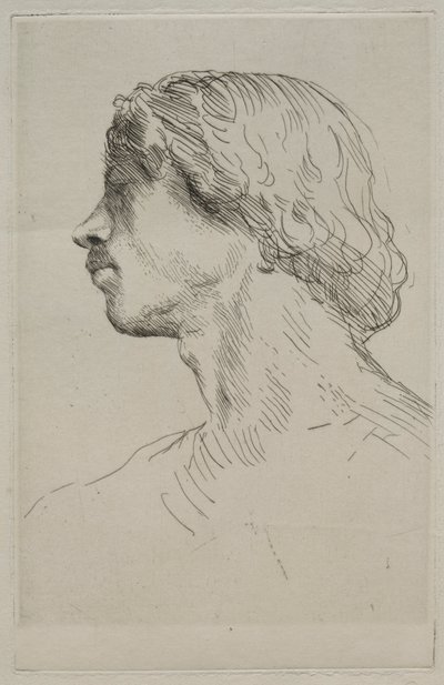 Leder for en modell. av Alphonse Legros