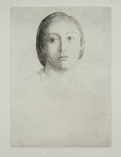 Leder av en ung jente. av Alphonse Legros