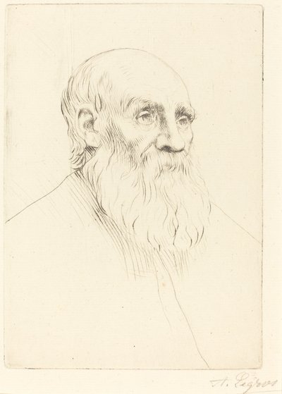 Hodet til en gammel mann (Etude de tete) av Alphonse Legros