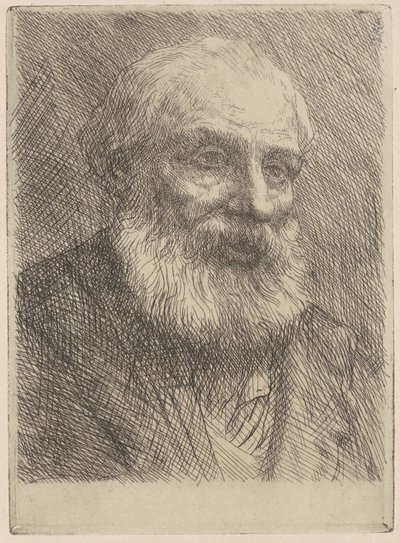 Hodet av en gammel mann av Alphonse Legros