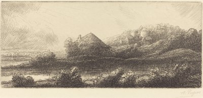 Hytte i myra Hytte i myrene. av Alphonse Legros