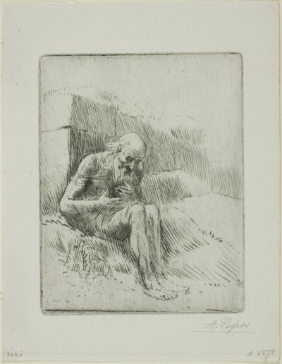 Job, andre tallerken av Alphonse Legros