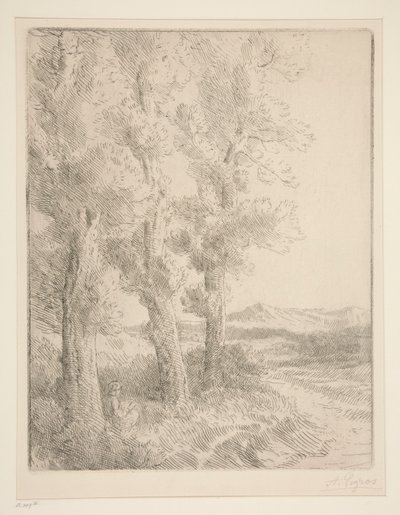 Kvinnelesing: Leksjon under trærne av Alphonse Legros