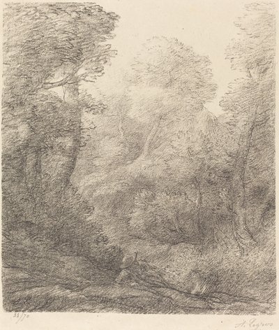 Landskap: Morgentåke av Alphonse Legros