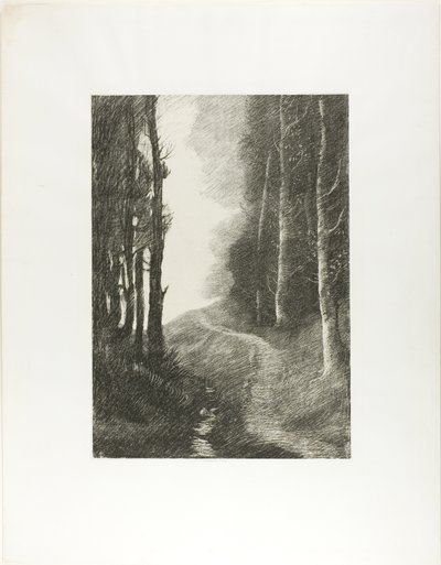 Landskap med bjørketrær av Alphonse Legros