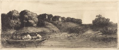 Landskap med Båt, 1. plate av Alphonse Legros