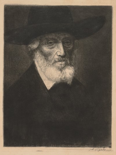 Stort portrett av Thomas Carlyle av Alphonse Legros