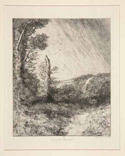 Le Coup de Vent (Vindkastet) av Alphonse Legros
