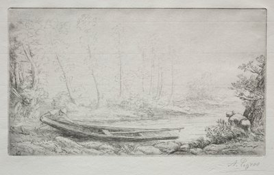 Avreise for fiske, i tåkene av Alphonse Legros